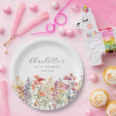 ワイルドフラワーモダンの赤ちゃんシャワー ペーパープレート (パーティー)