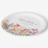 ワイルドフラワーモダンの赤ちゃんシャワー ペーパープレート (アングル)