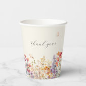 ワイルドフラワーモダンの赤ちゃんシャワー 紙コップ (裏面)