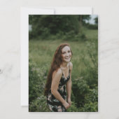 ワイルドフラワーモダンは写真の卒業日を保存 招待状 (裏面)