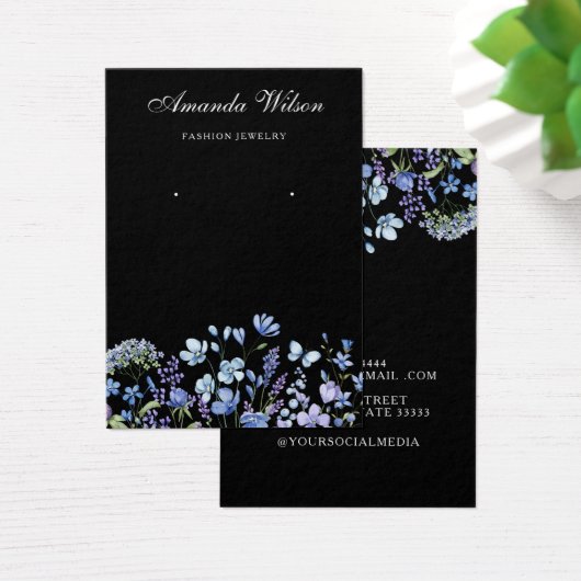 ワイルドフラワーモダンイヤリングジュエリー表示カード (デスク)