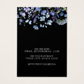 ワイルドフラワーモダンイヤリングジュエリー表示カード (裏面)