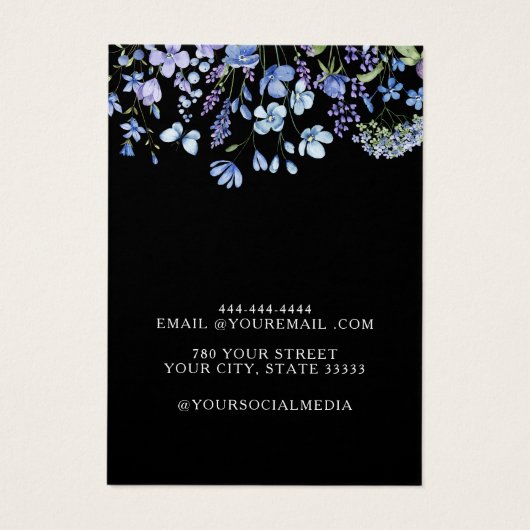 ワイルドフラワーモダンイヤリングジュエリー表示カード (裏面)