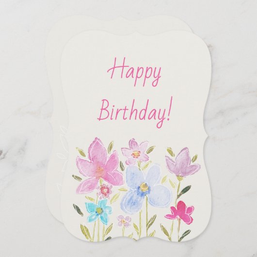 ワイルドフラワーモダンウォーターのカラーイラストレーション (正面/裏面)