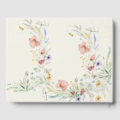 ワイルドフラワーモダンエレガミニマルントウェディング ゲストブック (裏面)