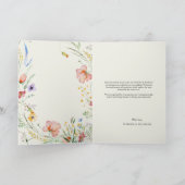 ワイルドフラワーモダンエレガミニマルントウェディング サンキューカード (内部)