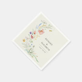 ワイルドフラワーモダンエレガミニマルントウェディング スタンダードカクテルナプキン (角)