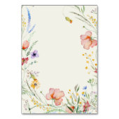 ワイルドフラワーモダンエレガミニマルントウェディング テーブルナンバー (裏面)