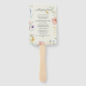 ワイルドフラワーモダンエレガミニマルントウェディング ハンドファン (裏面)