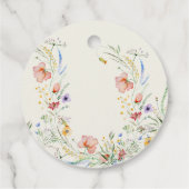 ワイルドフラワーモダンエレガミニマルントウェディング フェイバータグ (裏面)