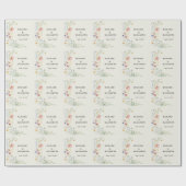 ワイルドフラワーモダンエレガミニマルントウェディング ラッピングペーパー (フラット)