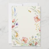 ワイルドフラワーモダンエレガミニマルントウェディング 招待状 (裏面)