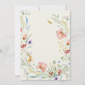 ワイルドフラワーモダンエレガミニマルントウェディング 招待状 (裏面)