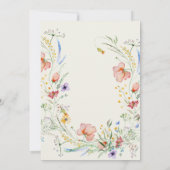 ワイルドフラワーモダンエレガミニマルントウェディング 招待状 (裏面)