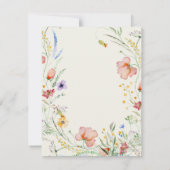 ワイルドフラワーモダンエレガミニマルントウェディング 招待状 (裏面)