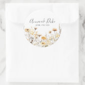 ワイルドフラワーモダンスクリプト ラウンドシール (バッグ)