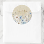 ワイルドフラワーモダンスクリプト ラウンドシール (バッグ)