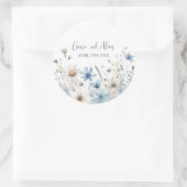 ワイルドフラワーモダンスクリプト ラウンドシール (バッグ)