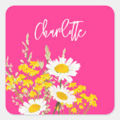 ワイルドフラワーモダンズカスタムモノグラム スクエアシール (正面)