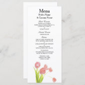 ワイルドフラワーモダンズシンプルエレガントな結婚式アイディア メニュー (正面/裏面)