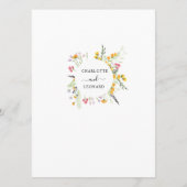 ワイルドフラワーモダンズメニュモノグラムのーカード背面 メニュー (裏面)