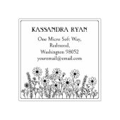 ワイルドフラワーモダンズ名前をカスタムする差出人住所 ラバースタンプ (インプリント)