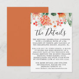 ワイルドフラワーモダンズ水彩トレンディーフローラ エンクロージャーカード