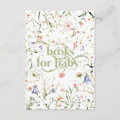ワイルドフラワーモダンニュートラル赤ちゃんシャワーブック エンクロージャーカード (正面)