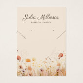 ワイルドフラワーモダンネックレスイヤリング表示カード (正面)