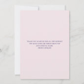 ワイルドフラワーモダンピンク卒業2025アーチ写真 サンキューカード (裏面)