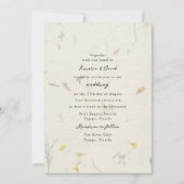 ワイルドフラワーモダンフローラデジタル結婚ズ 招待状 (正面)