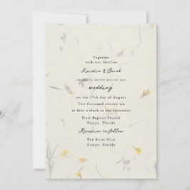 ワイルドフラワーモダンフローラデジタル結婚ズ 招待状