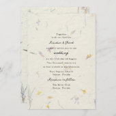 ワイルドフラワーモダンフローラデジタル結婚ズ 招待状 (正面/裏面)