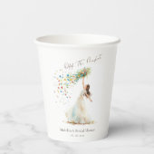 ワイルドフラワーモダンフローラトスブライダルシャワー 紙コップ (裏面)