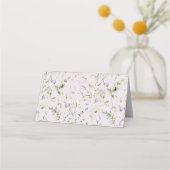 ワイルドフラワーモダンフローラニュートラル赤ちゃんシャワー プレイスカード (裏面)