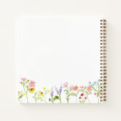 ワイルドフラワーモダンフローラミニマルベビーゲストハウス ノートブック (裏面)