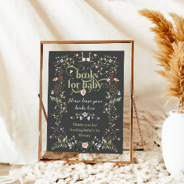 ワイルドフラワーモダンフローラ赤ちゃんシャワーブック ポスター