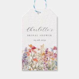 ワイルドフラワーモダンブライダルシャワーへようこそ ギフトタグ