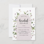 ワイルドフラワーモダンブライダルシャワー招待カード 招待状 (正面)