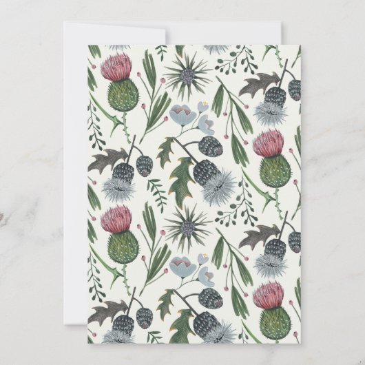 ワイルドフラワーモダンブライダルシャワー招待状 招待状 (裏面)