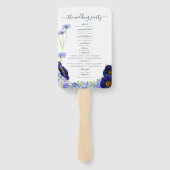 ワイルドフラワーモダンブルーウェディングデー ハンドファン (裏面)