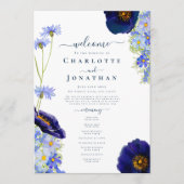 ワイルドフラワーモダンブルーウェディングデー プログラム (正面)