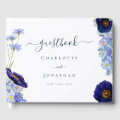 ワイルドフラワーモダンブルー ゲストブック (正面)