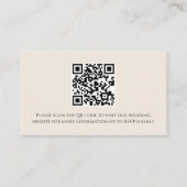 ワイルドフラワーモダンベージュの結婚ウェブサイト詳細 エンクロージャーカード (裏面)