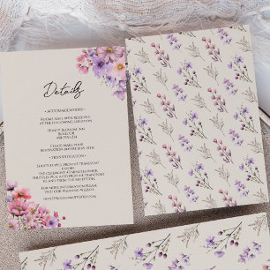 ワイルドフラワーモダンベージュの結婚詳細 エンクロージャーカード
