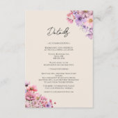 ワイルドフラワーモダンベージュの結婚詳細 エンクロージャーカード (正面)