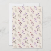 ワイルドフラワーモダンベージュ結婚ズ 招待状 (裏面)