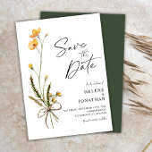 ワイルドフラワーモダンボ素朴タニカルエレガントな結婚式 セーブザデート