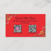 ワイルドフラワーモダンレストランQrコードメニューと 割引カード (裏面)