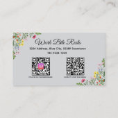 ワイルドフラワーモダンレストランQrコードメニューと 割引カード (裏面)